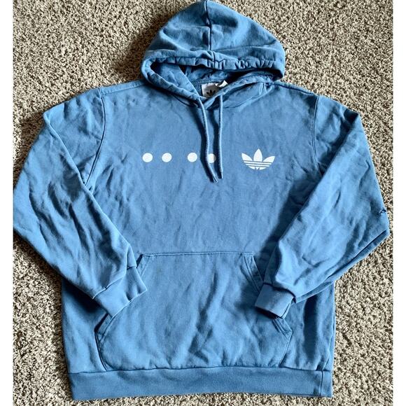 Adidas Men’s Blue Pullover Hoodie Sweatshirt Size Large - Picture 1 of 9